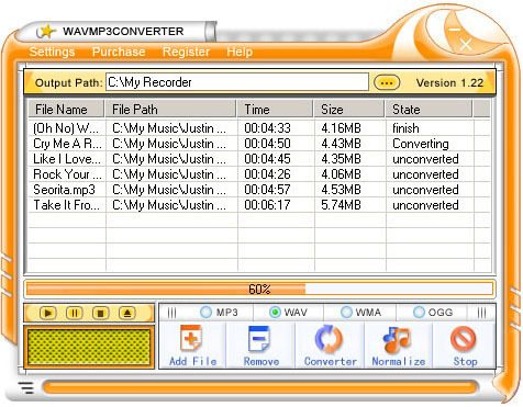 WAV MP3 Converter Screenshot